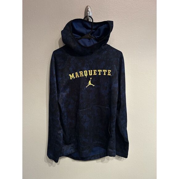 University Of Marquette Jordan Men’s Medium Hoodie Pullover Blue - Picture 1 of 8